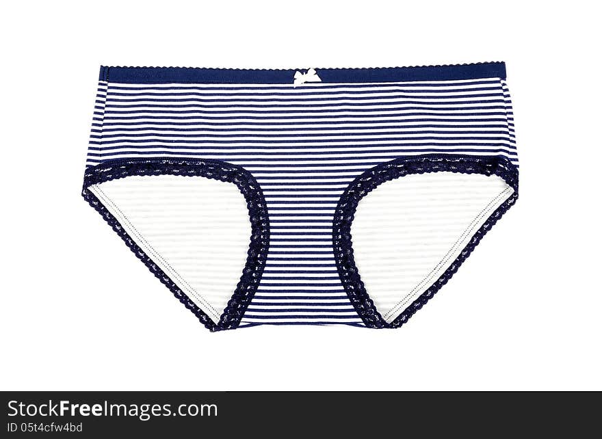 Cotton Panties with Navy Stripes