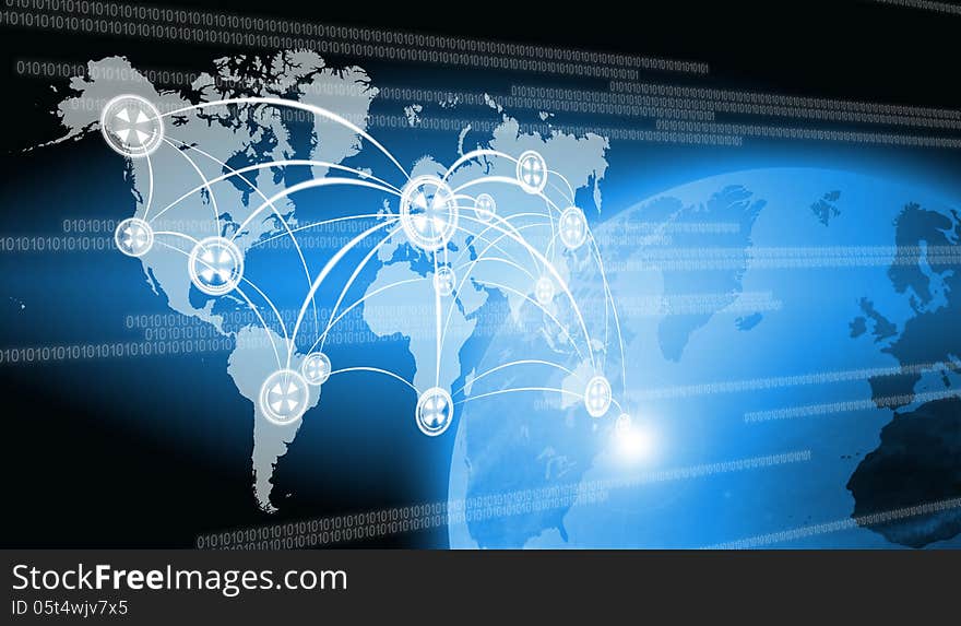 Abstract the world technology background