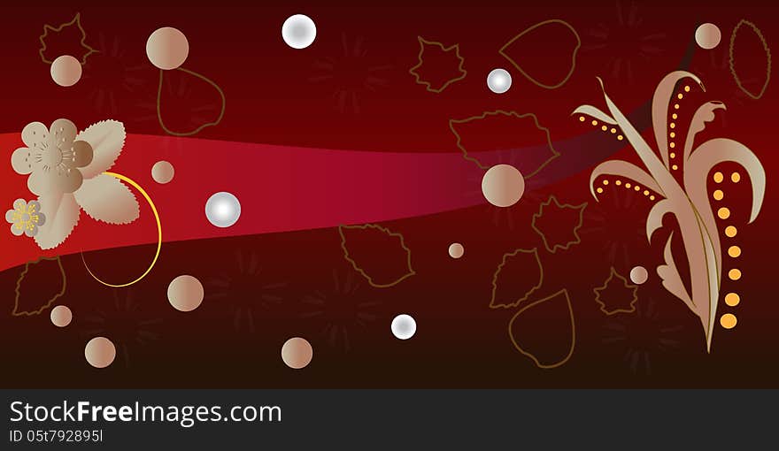 Autumn red gold background