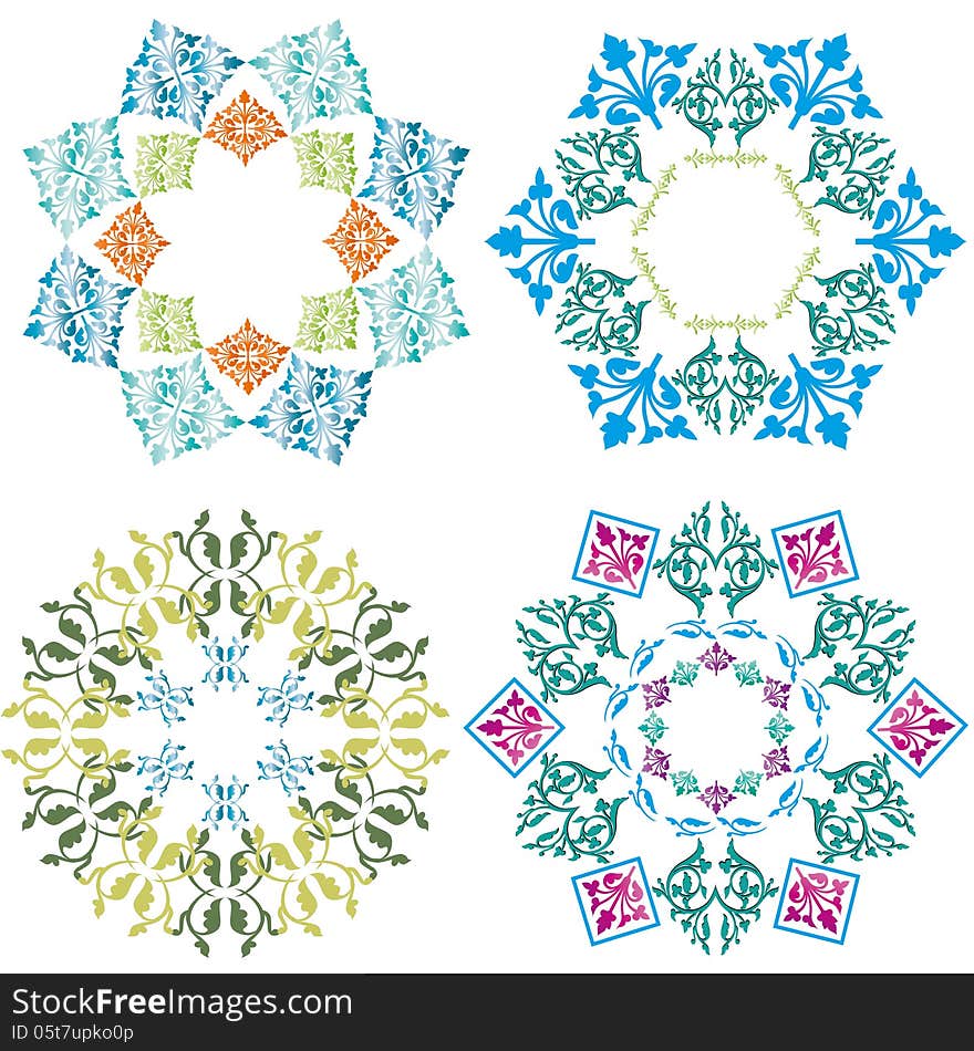 Decorative Floral Design Elements, illustration. Decorative Floral Design Elements, illustration