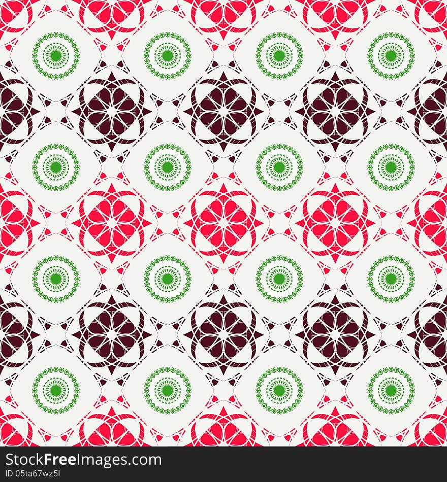 Colorful african flowers seamless pattern