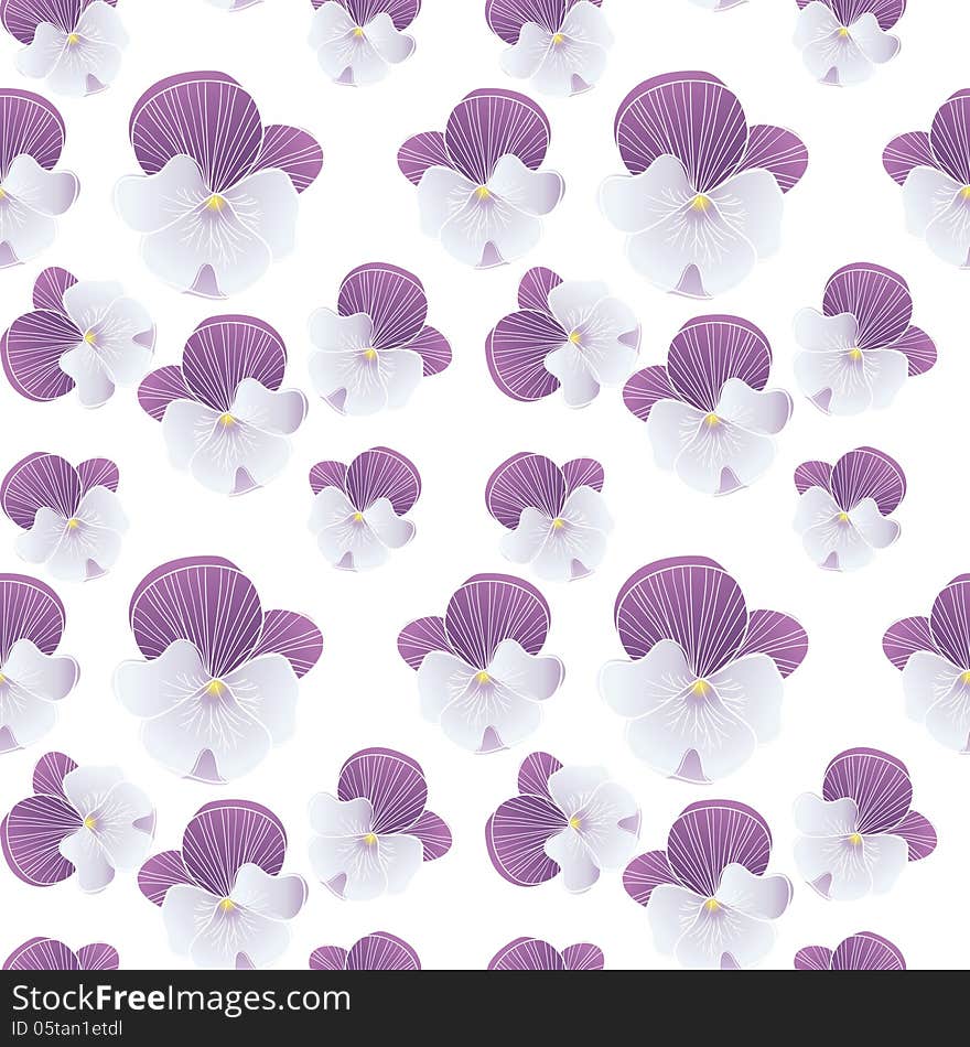 Vector seamless background with flowers. Vector seamless background with flowers