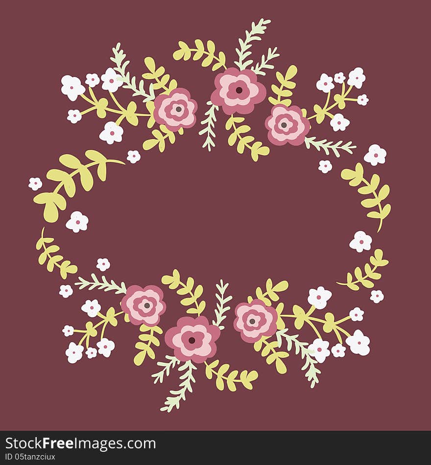 Vector summer background with flowers. Vector summer background with flowers