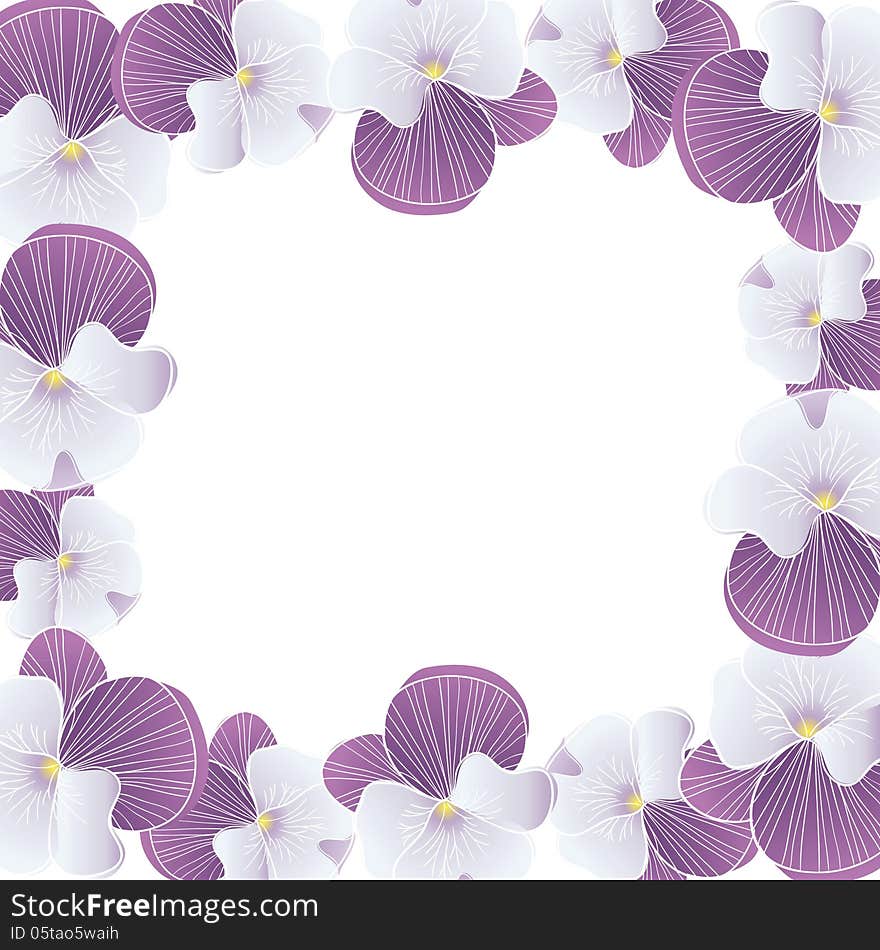 Vector summer background with flowers. Vector summer background with flowers