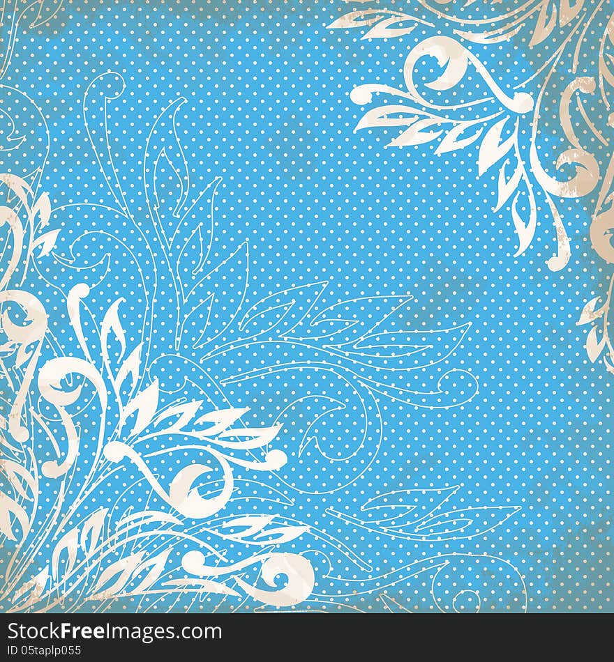 Vector summer background with flowers. Vector summer background with flowers