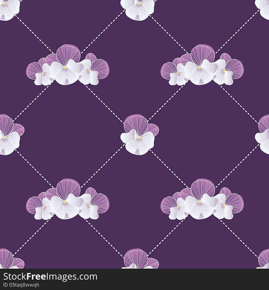 Vector seamless background with flowers. Vector seamless background with flowers