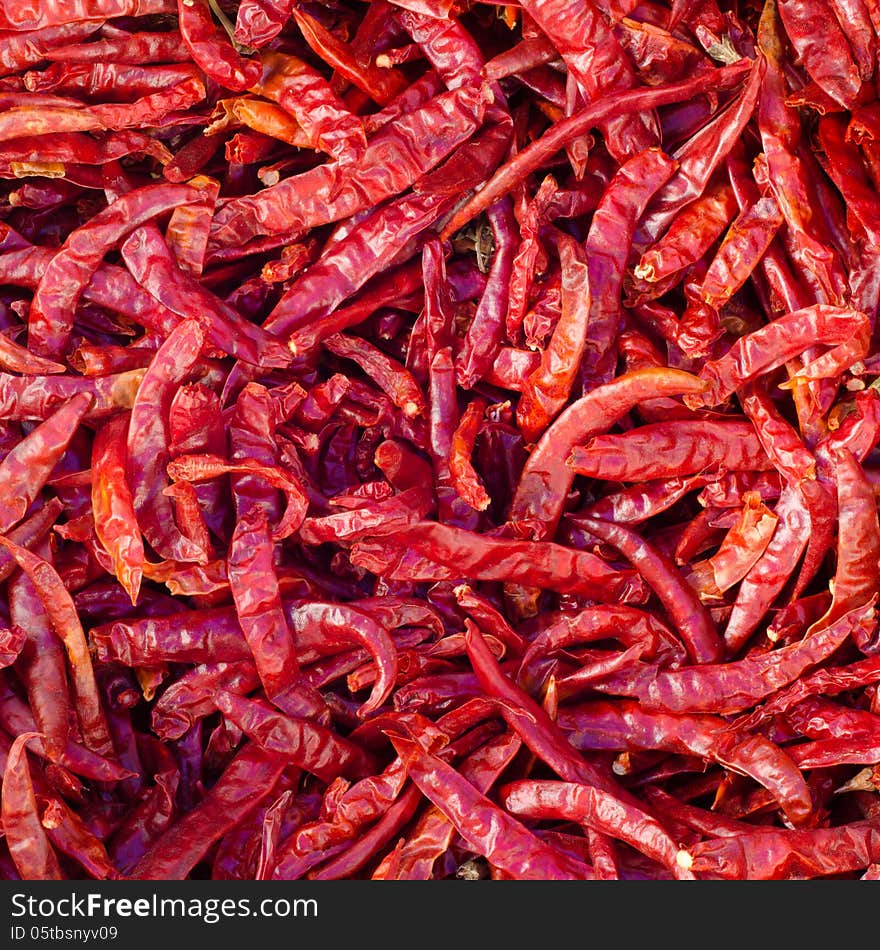 Dry chili background