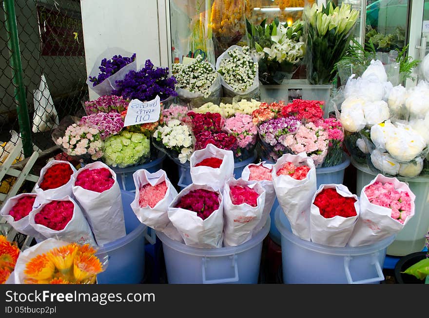 flowermarket in Bangkok ,Thailand