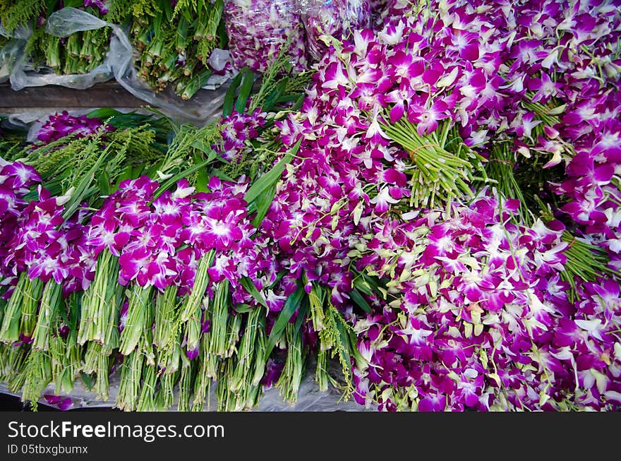 Bouquet Of Dendrobium Pompadour Orchids