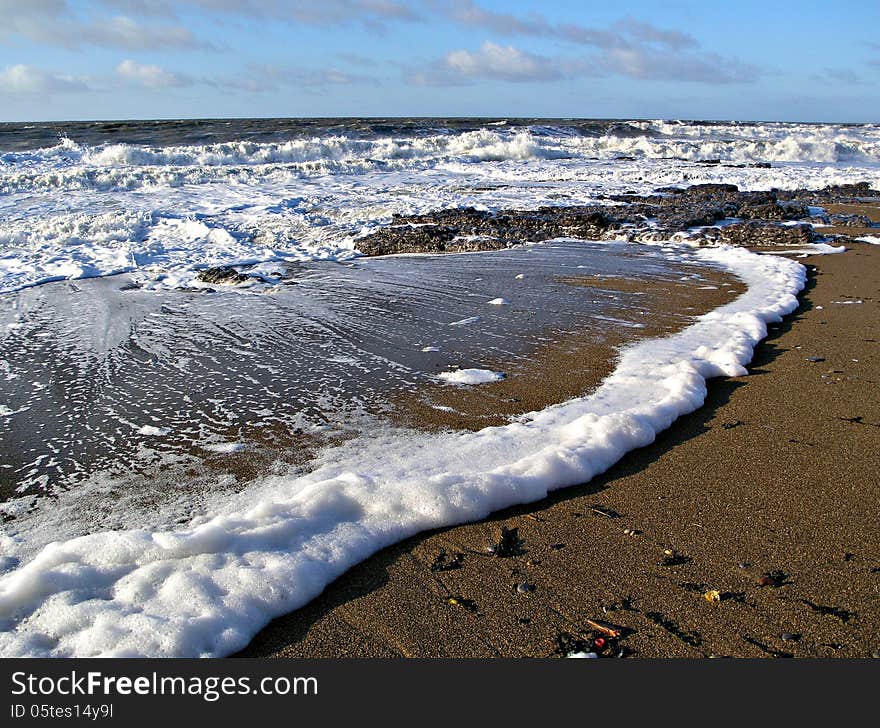 The foamy sea