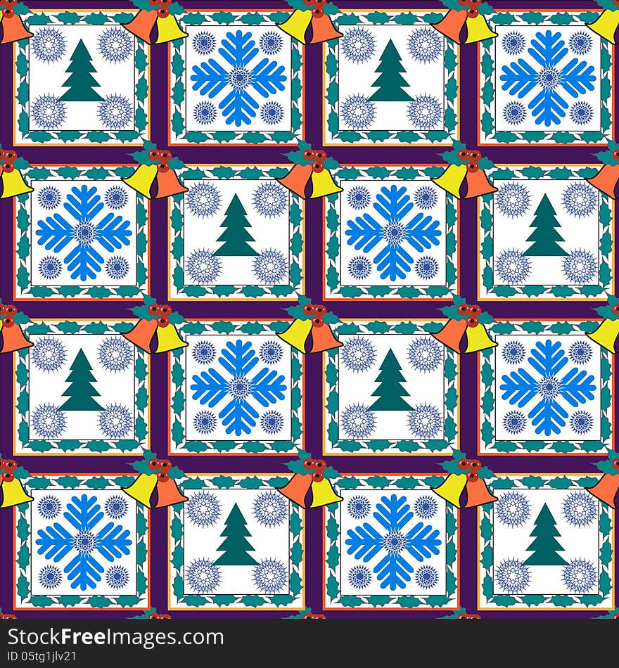 Abstract seamless background with snowflake,christmas tree,geometric backgrounds