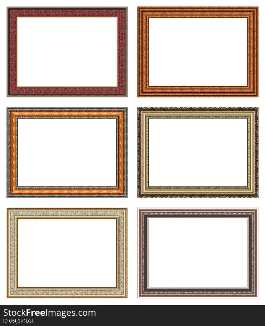 Patterned with a white frame in six. Patterned with a white frame in six