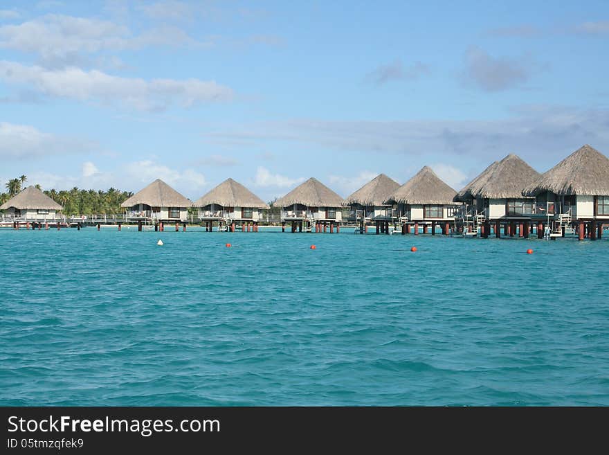 Luxury overwater bungalow in Bora Bora