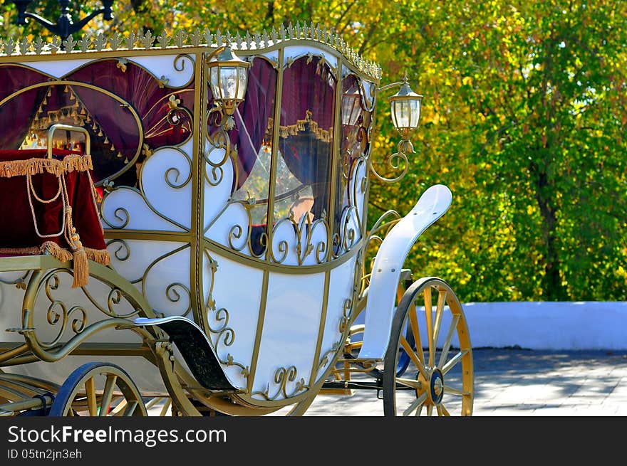 Wedding carriage, city of Orenburg, Southern Ural, Russia