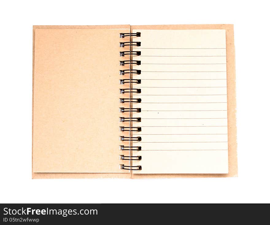 Note paper book isolated on white background