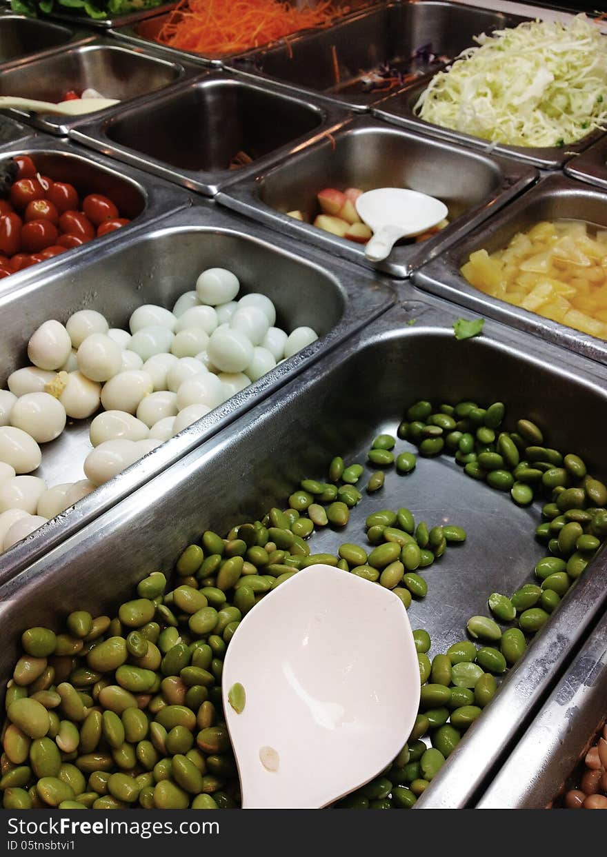 Image of Salad Buffet,vegetarian food.