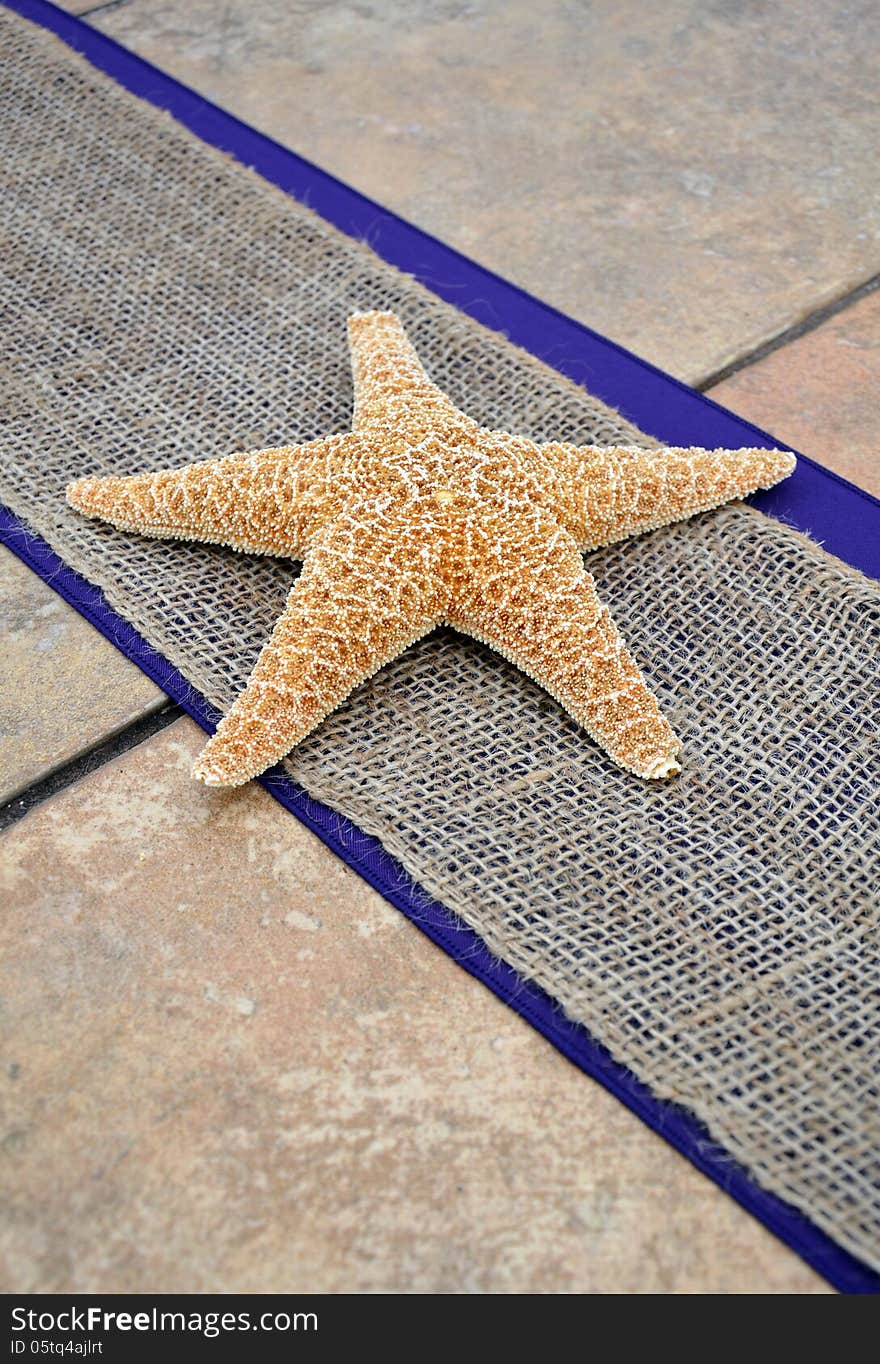 Ocean starfish decoration on table