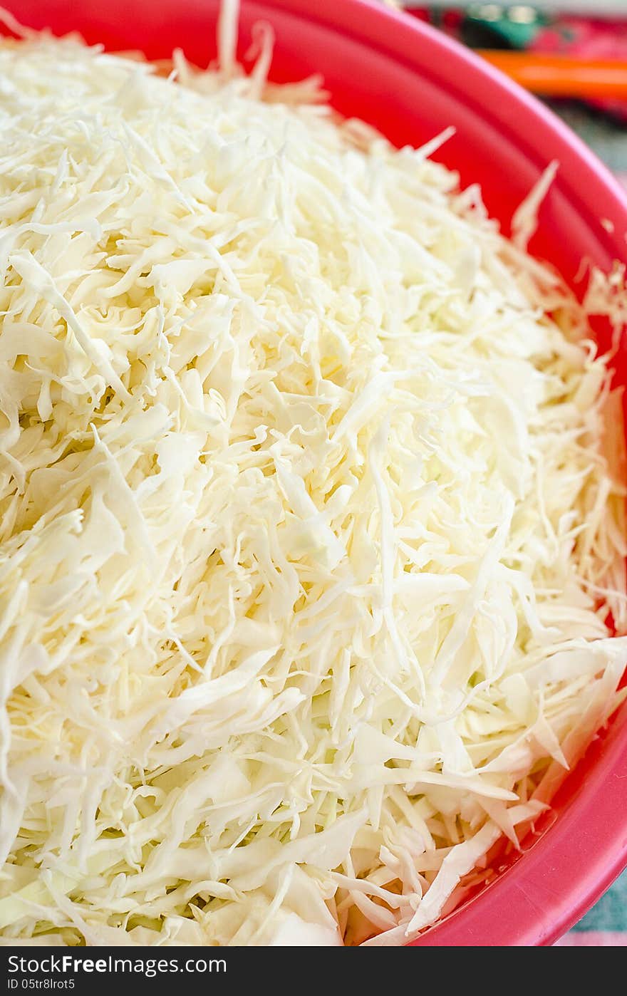 Shredded cabbage