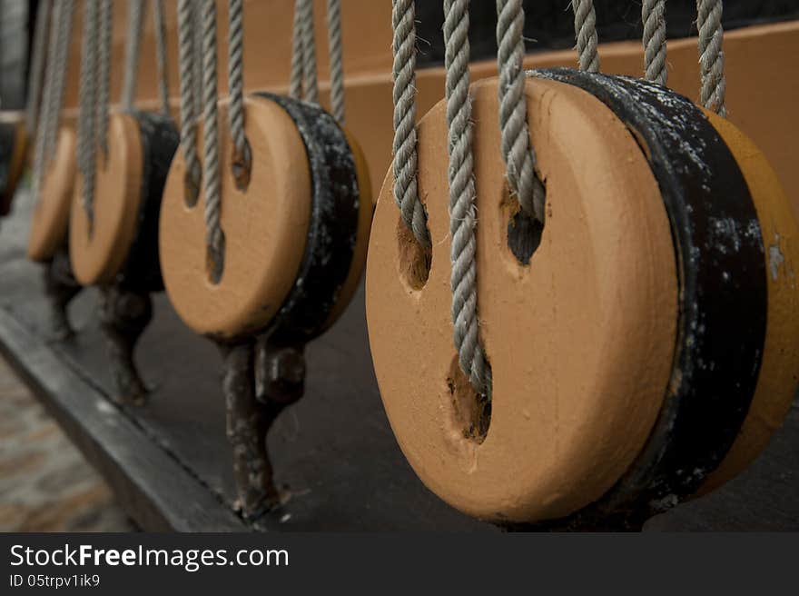 Wooden Block and Tackle