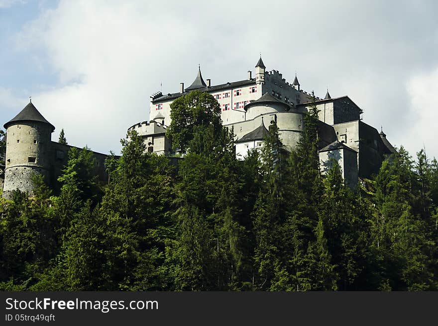 The beautiful Burg Hohenwerfen a Alpine castle