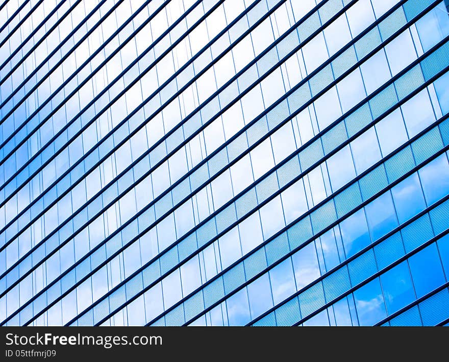 Window glass reflection of cloudy sky abstract background. Window glass reflection of cloudy sky abstract background