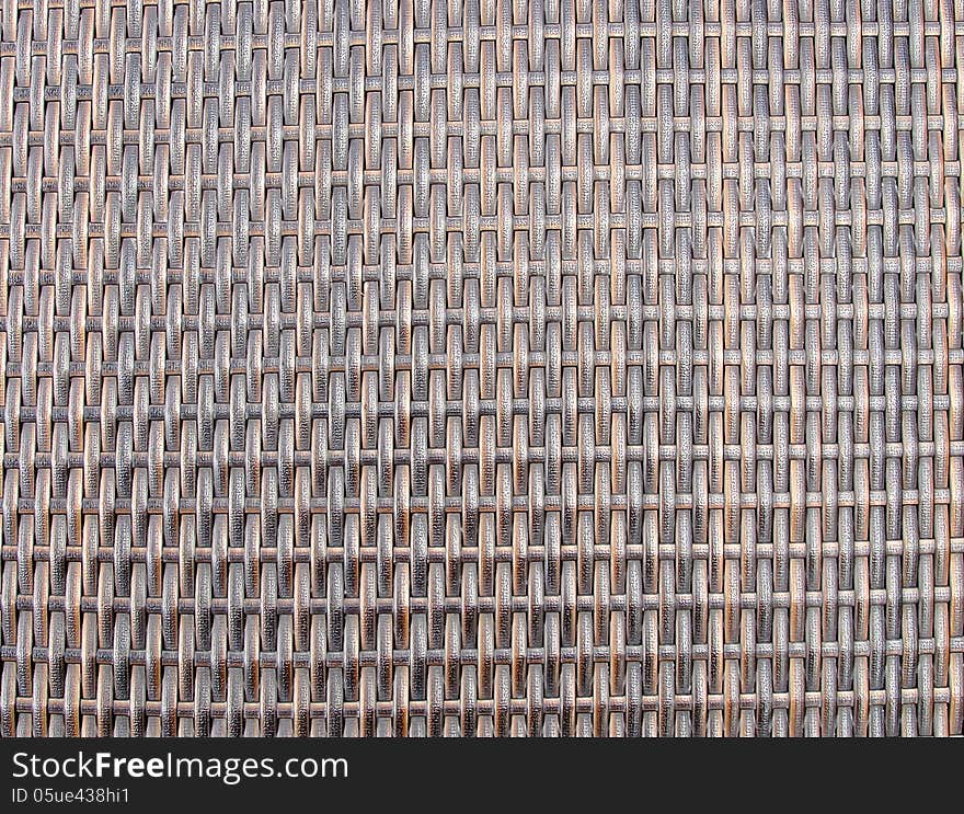 Rattan pattern of texture in close-up