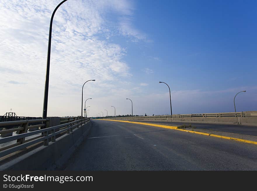 The Diefenbaker Bridge is a Canadian bridge that spans the North Saskatchewan River in Prince Albert, Saskatchewan. The Diefenbaker Bridge is a Canadian bridge that spans the North Saskatchewan River in Prince Albert, Saskatchewan.