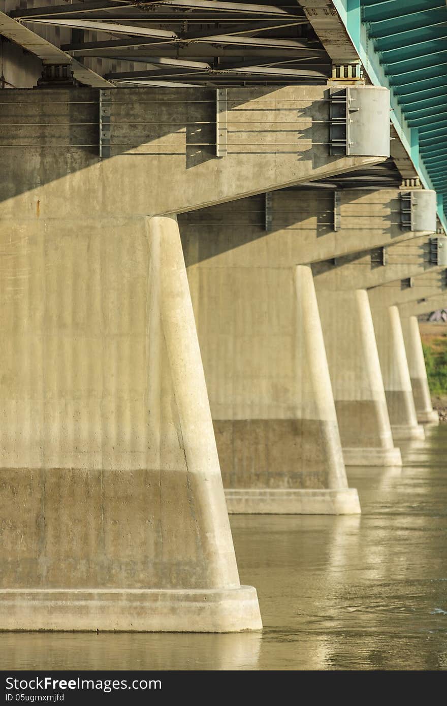 Concrete Trusses Of A Bridge