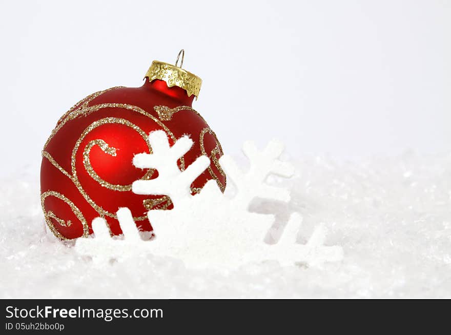 Red Christmas bauble