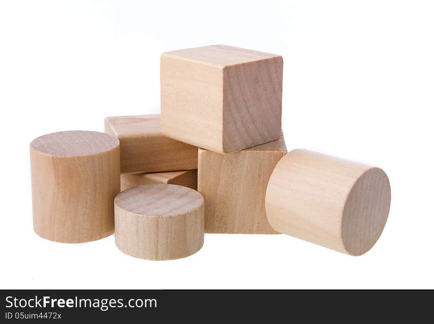 Wooden building blocks