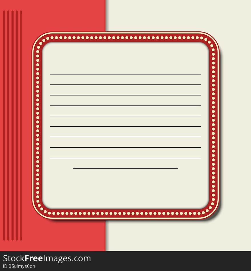 The paper vector background with blank frame