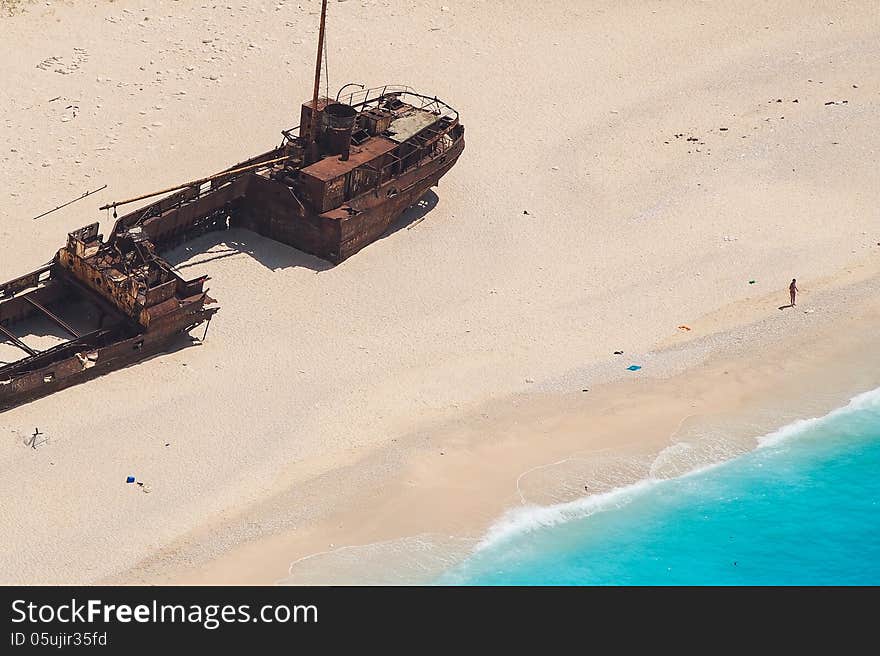 Shipwreck Panagiotis in Zakynthos Bay, Greece