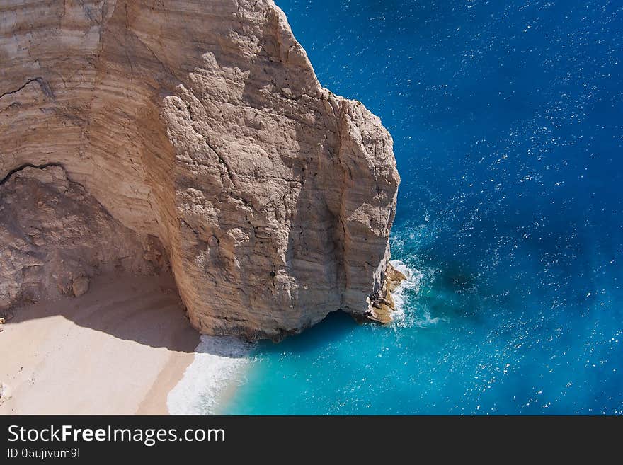 Navagio Beach Cliff, Zakynthos, Greece