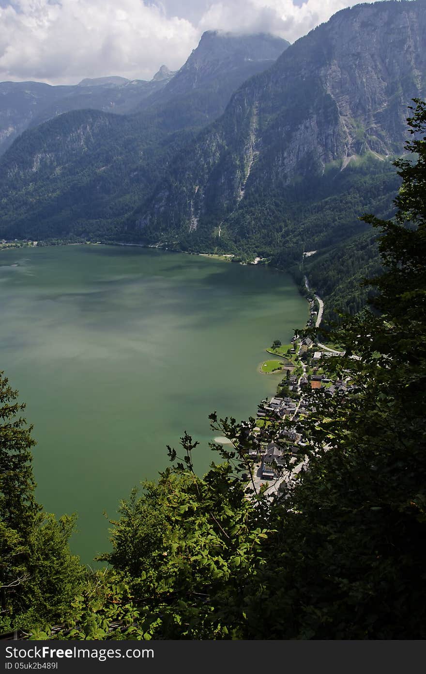 Hallstatt view from the top of the mountain