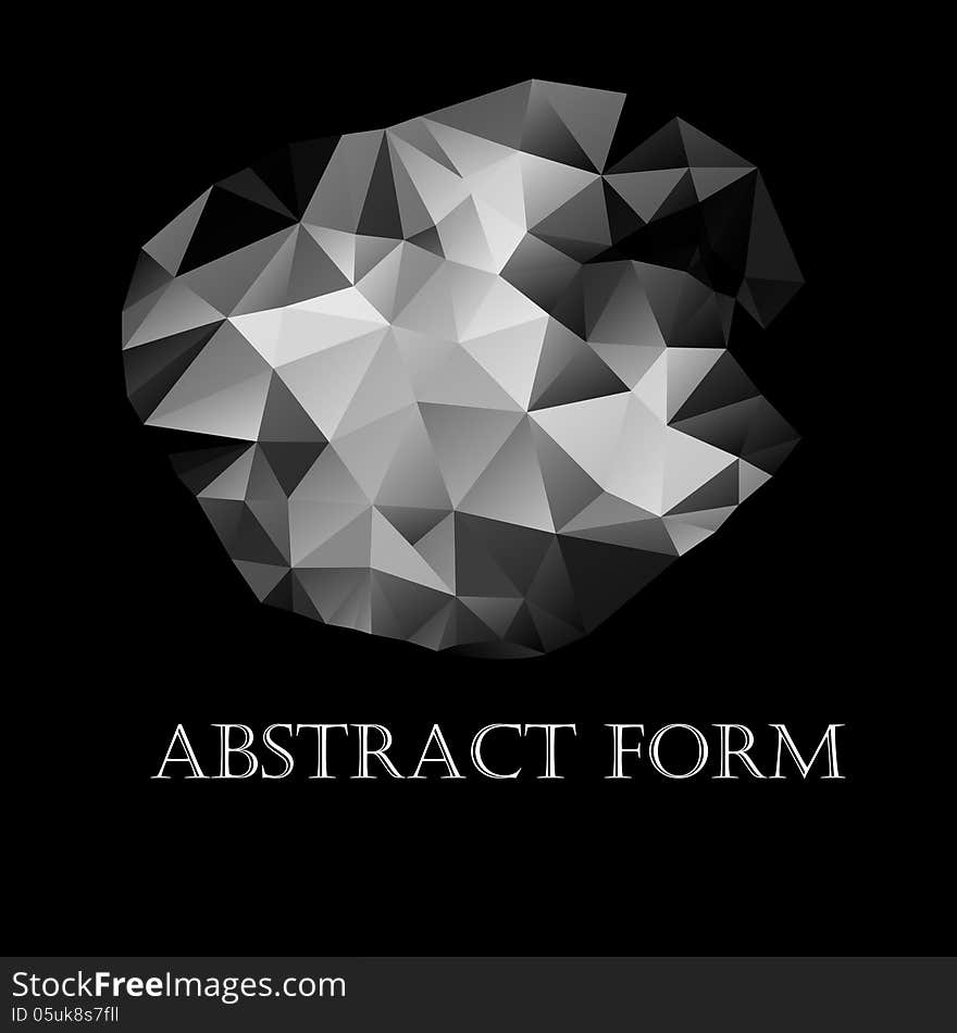 Modern design abstract element for corporate identity on a black background. Modern design abstract element for corporate identity on a black background