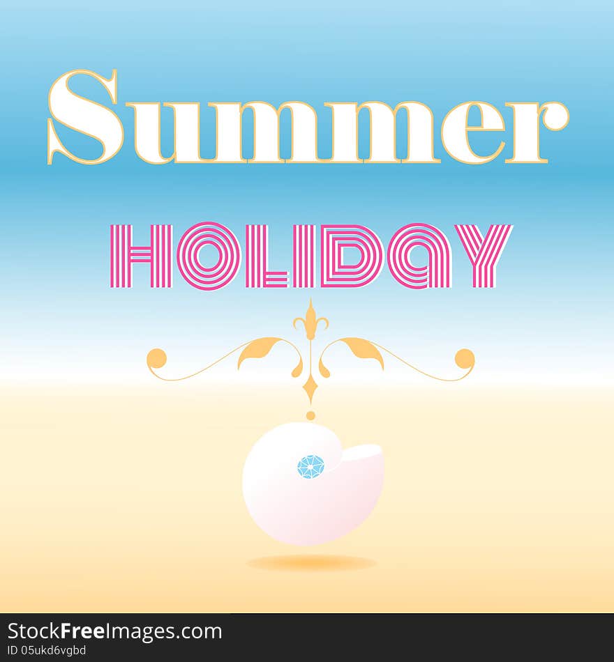 Card that says summer holiday