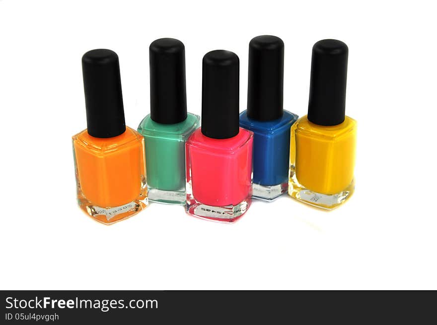 Summer bright colors of nail polish. Summer bright colors of nail polish