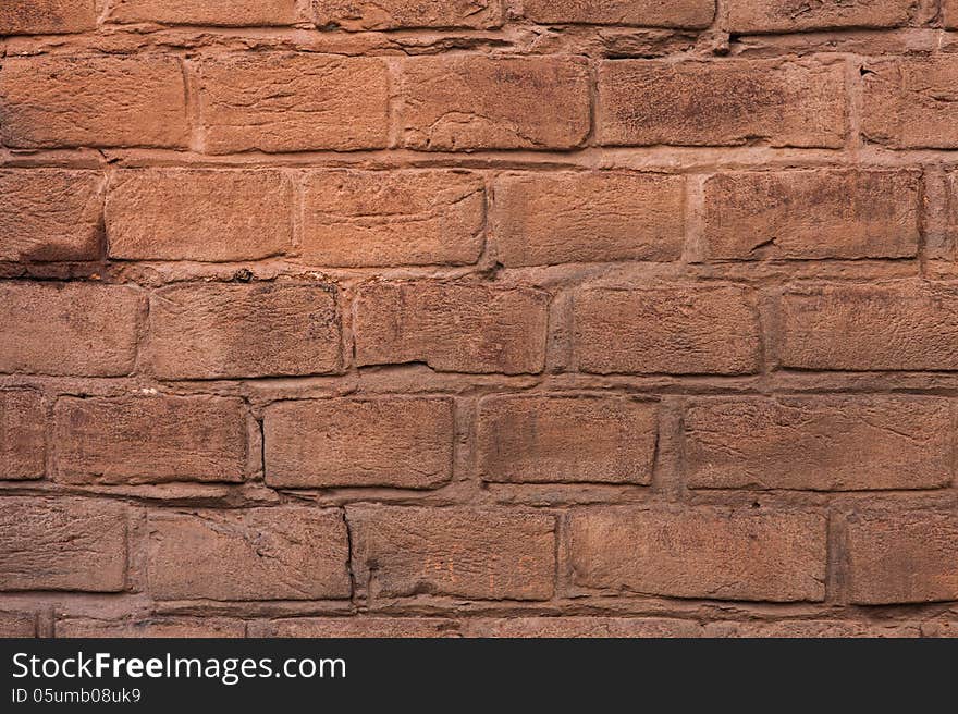 Wall from a red brick. Wall from a red brick.