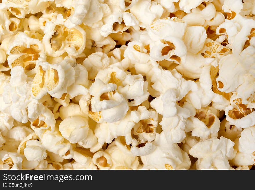 Popcorn Background Close Up