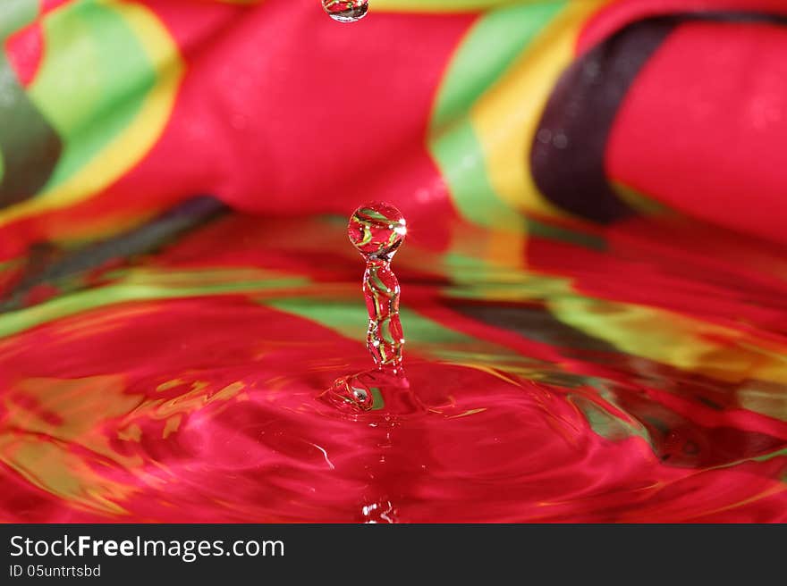 Close up of water figure made of splashing water. Close up of water figure made of splashing water