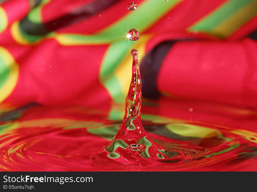 Close up of water figure made of splashing water. Close up of water figure made of splashing water