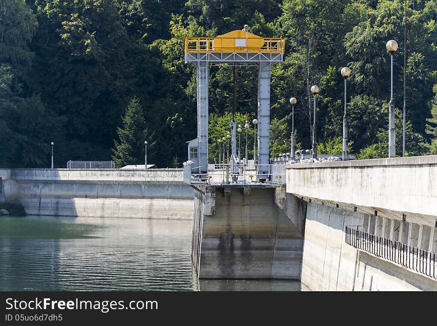 Dam on the Lake Rożnów in Poland. Dam on the Lake Rożnów in Poland