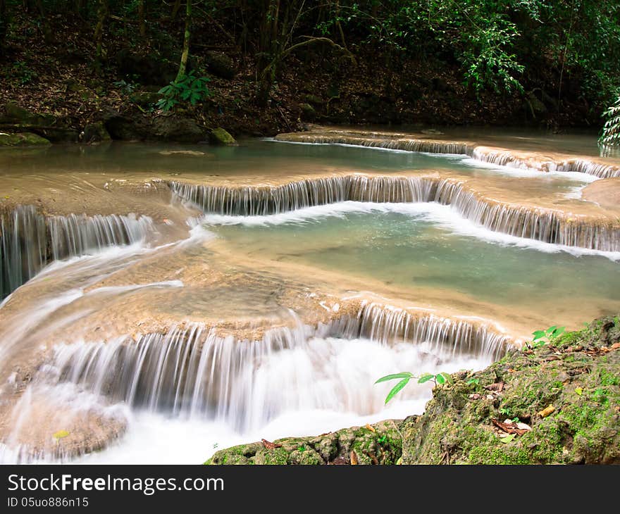 Erawan waterfall in kanchanaburi province asia southeast asia Thailand. Erawan waterfall in kanchanaburi province asia southeast asia Thailand