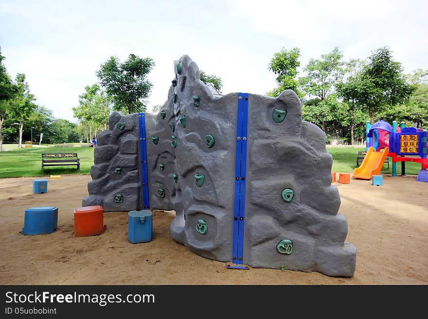 Colorful children playground in the park