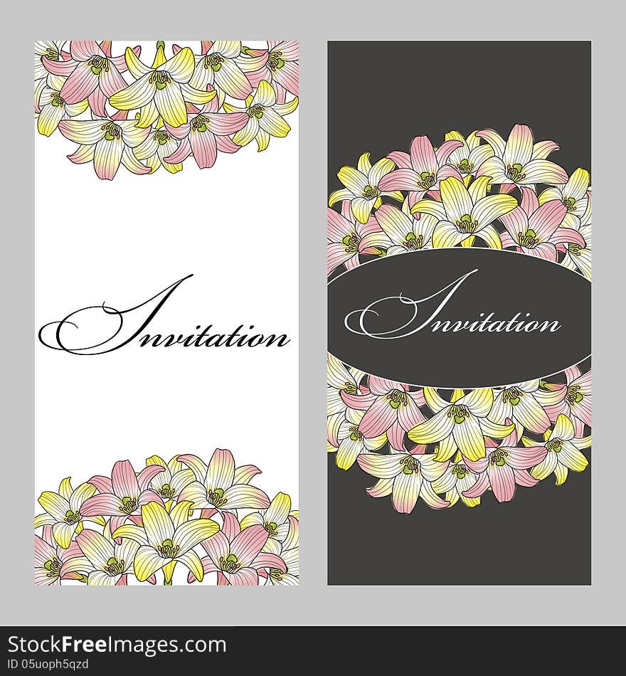 Vector summer background with flowers. Vector summer background with flowers