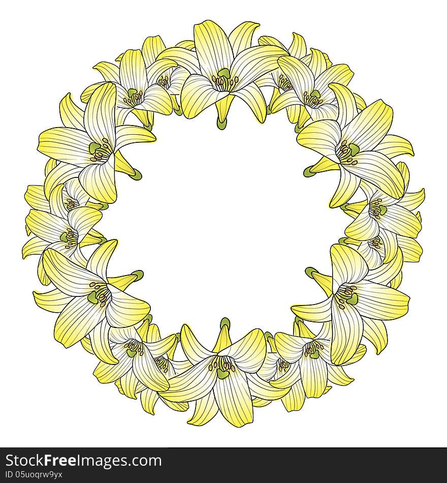 Vector summer background with flowers. Vector summer background with flowers