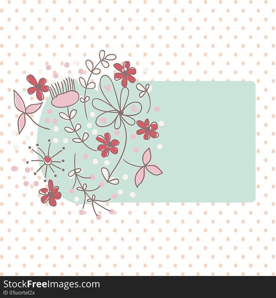 Vector summer background with flowers. Vector summer background with flowers