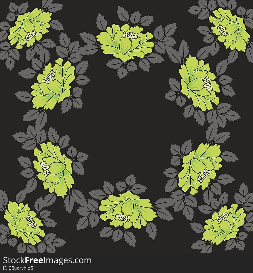 Vector summer background with flowers. Vector summer background with flowers