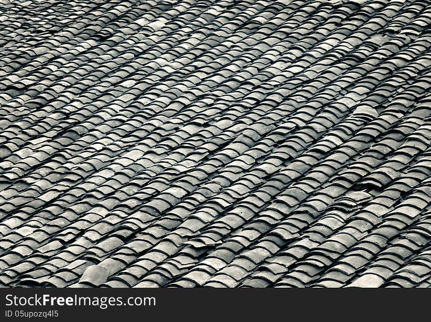 Chinese-stylegray roof tiles background