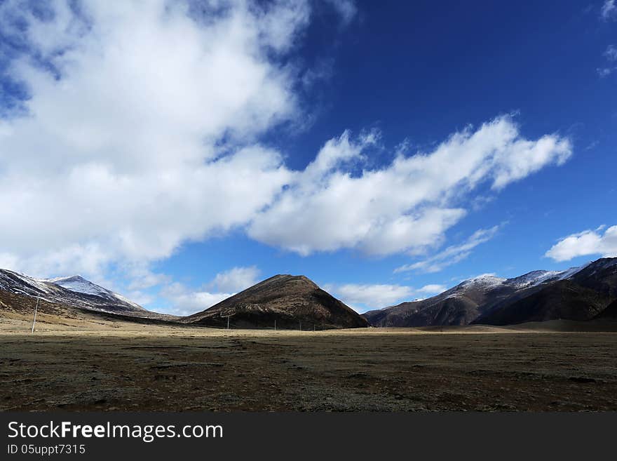 However lake scenery in Tibet